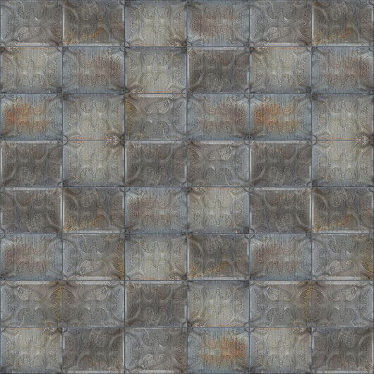 REBEL WALLS 1222495DP Tin Plates, Ontario, black - indiv. Digitaldruck, Motiv fortsetzbar