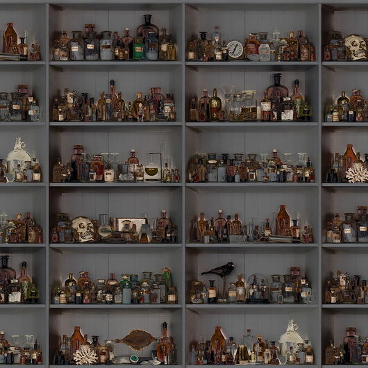 REBEL WALLS 1240298DP Cabinet of Curios, Night - indiv. Digitaldruck, Motiv fortsetzbar
