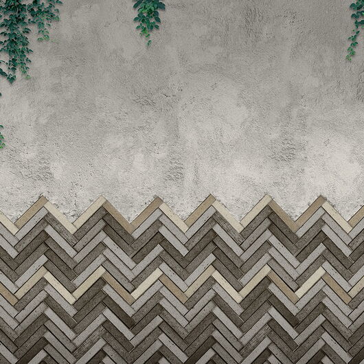 MUANCE COBALT 1260852DP - indiv. Digitaldruck - Fishbone Bricks