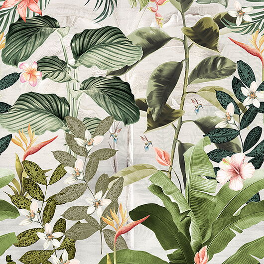 FLORAL UTOPIA 1266010 Wandbild, 4 Panele 0,5 x 2,8m (BxH) Vlies
