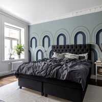 REBEL WALLS 1222883DP Arch Deco, Blue - indiv. Digitaldruck, Motiv fortsetzbar