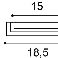 ORAC K202 Sockel - 18,5 x 4,1 x 54,1cm (VE = 4St)