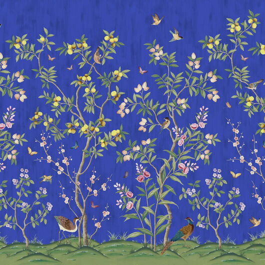 REBEL WALLS 1240310DP Chinoiserie Chic, Cobalt - indiv. Digitaldruck, Motiv fortsetzbar