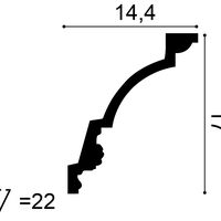 ORAC C301 Eckleiste - 200 x 14,4 x 17cm (VE = 16Mt)