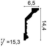 ORAC C303 Eckleiste - 200 x 6,5 x 14,4cm (VE = 20Mt)