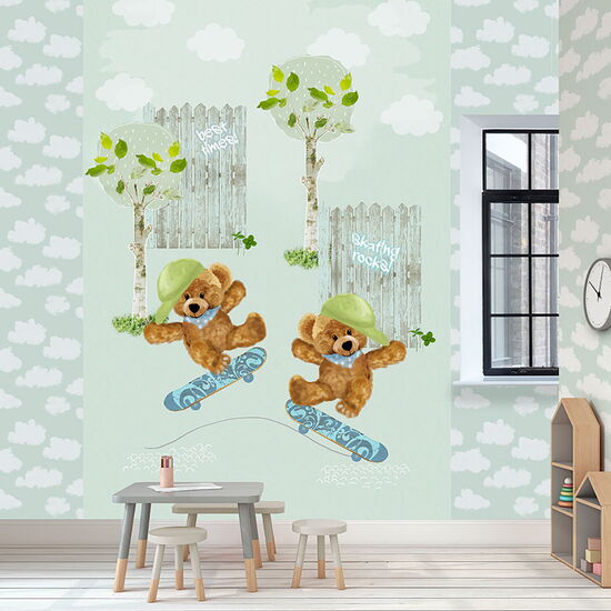 Kay&Liv - 1203086 - skate life Wandbild Vlies - 4 Panels à 0,50m x 3,00