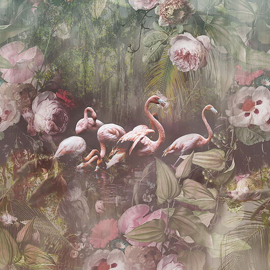 FLORAL UTOPIA 1266007 Wandbild, 4 Panele 0,5 x 2,8m (BxH) Vlies