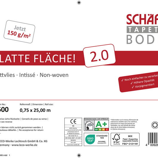 VLIES & OBJEKT 81986 - Maße: 25 x 0,75m - #12 Glattvlies Glatte Fläche 2.0