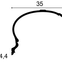 ORAC C344 Eckleiste - 200 x 35 x 27,3cm (VE = 8Mt)