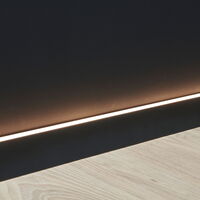 nmc IL10  BLACK WALLSTYL Deckenl., Ind. Beleuchtung - 2000 x 80 x 23 mm (VE = 28m), inkl. schwarzen Diffusor