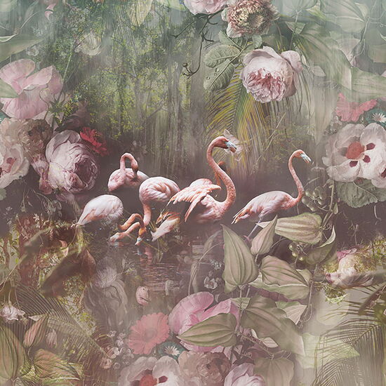 FLORAL UTOPIA 1266007 Wandbild, 4 Panele 0,5 x 2,8m (BxH) Vlies
