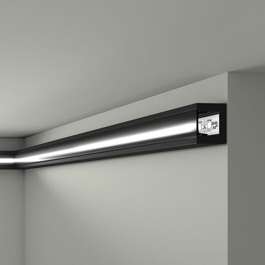 nmc IL12  BLACK ARSTYL Deckenl., Ind. Beleuc - 2000 x 25 x 20 mm (VE = 60m), inkl. schwarzen Diffusor