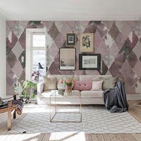 REBEL WALLS 1208839DP Big Harlequin, Plum - indiv. Digitaldruck, Motiv fortsetzbar