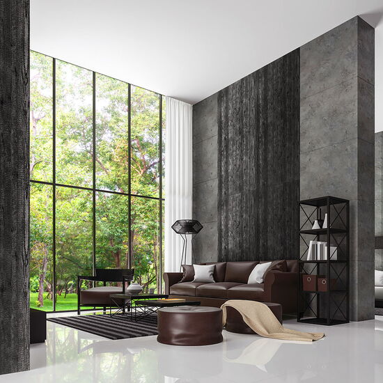 SIBU - LUXEWALLS 28700 WP Carbonized Wood NA - 260cm x 100cm x 3,5mm, nicht rollbar