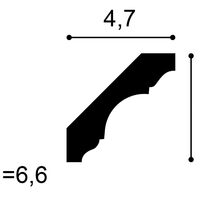 ORAC C215 Eckleiste - 200 x 4,7 x 4,7cm (VE = 48Mt)