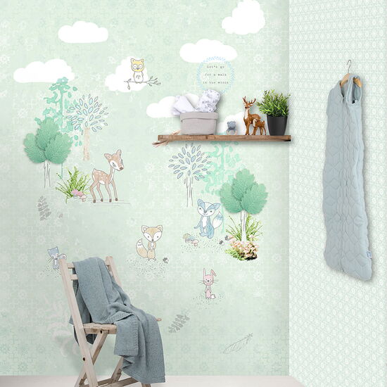 Kay & Liv / PUCK AND ROSE - 1203039 Wandbild - 4 Panels à 0,50m x 3,00m - no