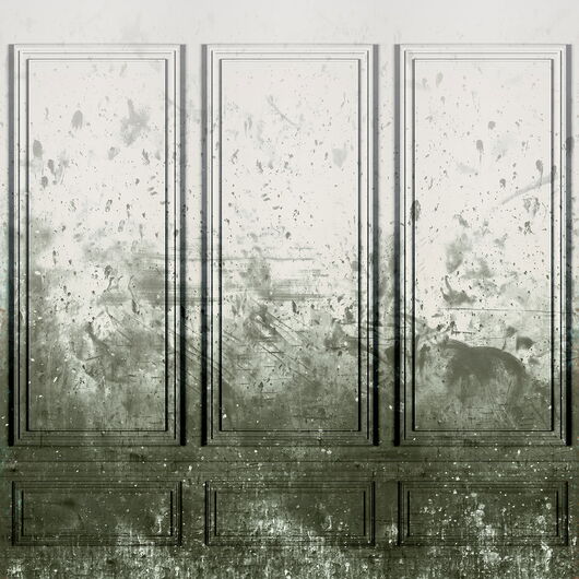 REBEL WALLS 1208813DP Patinated Panels, Moss - indiv. Digitaldruck, Motiv fortsetzbar