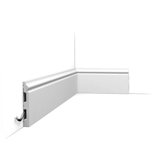 ORAC SX118-RAL9003 Sockelleiste - 200 x 1,8 x 13,8cm (VE = 28Mt)