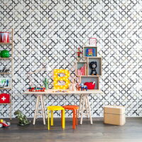 REBEL WALLS 1222676DP Patchwork Play, Grey - indiv. Digitaldruck, Motiv fortsetzbar