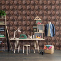 REBEL WALLS 1222696DP Leather Rhombs, Vintage - indiv. Digitaldruck, Motiv fortsetzbar