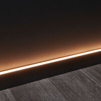 nmc IL10  BLACK WALLSTYL Deckenl., Ind. Beleuchtung - 2000 x 80 x 23 mm (VE = 28m), inkl. schwarzen Diffusor