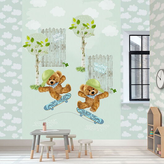 Kay&Liv - 1203086 - skate life Wandbild Vlies - 4 Panels à 0,50m x 3,00