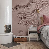 REBEL WALLS 1208829DP Stucco Gloria, Dusty Pink - indiv. Digitaldruck, Motiv fortsetzbar