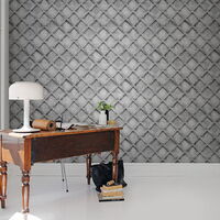 REBEL WALLS 1222487DP Concrete Trellis, grey - indiv. Digitaldruck, Motiv fortsetzbar