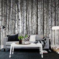 REBEL WALLS 1222516DP Birch Trunks - indiv. Digitaldruck, Motiv fortsetzbar