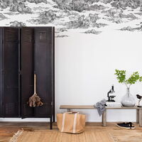 REBEL WALLS 1222744DP Cotton Skies, Black - indiv. Digitaldruck, Motiv fortsetzbar