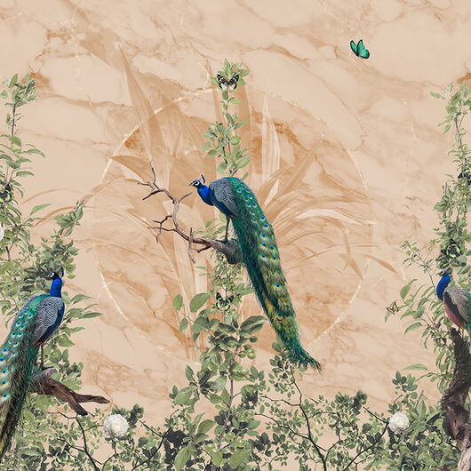 MUANCE AMBER 1270213DP - indiv. Digitaldruck - Peacock Forest