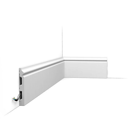 ORAC SX118-RAL9003 Sockelleiste - 200 x 1,8 x 13,8cm (VE = 28Mt)