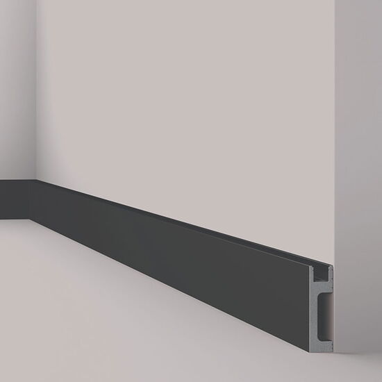 nmc IL10  BLACK WALLSTYL Deckenl., Ind. Beleuchtung - 2000 x 80 x 23 mm (VE = 28m), inkl. schwarzen Diffusor