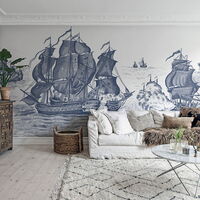REBEL WALLS 1222743DP High Seas, Henderson Blue - indiv. Digitaldruck, Motiv fortsetzbar