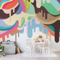 REBEL WALLS 1222746DP Dripping Ice Cream - indiv. Digitaldruck, Motiv fortsetzbar