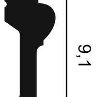 ORAC P9010 Wandleiste - 200 x 3 x 9,1cm (VE = 16Mt)