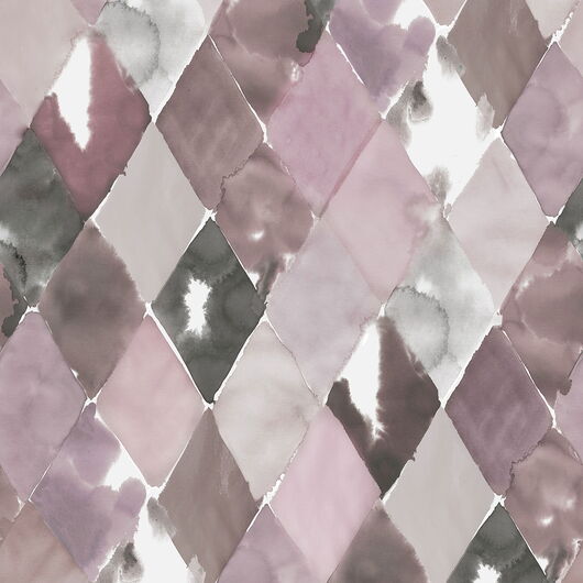 REBEL WALLS 1208839DP Big Harlequin, Plum - indiv. Digitaldruck, Motiv fortsetzbar