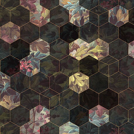REBEL WALLS 1222899DP Vinum Hexagon - indiv. Digitaldruck, Motiv fortsetzbar