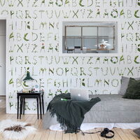 REBEL WALLS 1222554DP Floral Alphabet - indiv. Digitaldruck, Motiv fortsetzbar