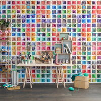 REBEL WALLS 1222661DP Rainbow Palette - indiv. Digitaldruck, Motiv fortsetzbar