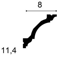 ORAC C213 Eckleiste - 200 x 8 x 8cm (VE = 36Mt)