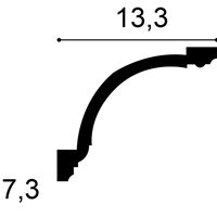 ORAC C216 Eckleiste - 200 x 13,3 x 11,6cm (VE = 18Mt)