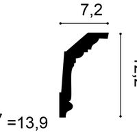 ORAC C304 Eckleiste - 200 x 7,2 x 12,2 cm (VE = 20m)