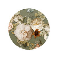 FLORAL UTOPIA 1266055 Kreis, 3 Panele, 1,5m Durchm. Vlies