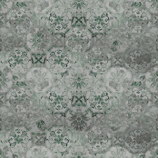 REBEL WALLS 1275685DP Oriental Tiles, Sage - indiv. Digitaldruck, Motiv fortsetzbar