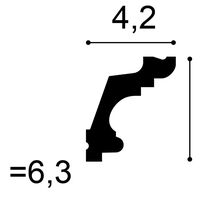 ORAC C322 Eckleiste - 200 x 4,2 x 5cm (VE = 32Mt)