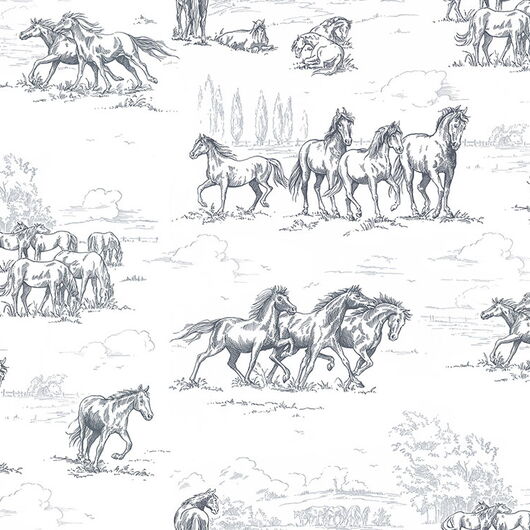 REBEL WALLS 1208841DP Horse Herd - indiv. Digitaldruck, Motiv fortsetzbar
