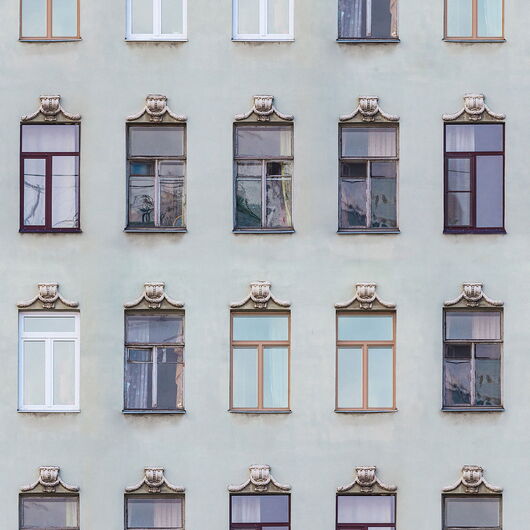 REBEL WALLS 1222855DP Window Row - indiv. Digitaldruck, Motiv fortsetzbar