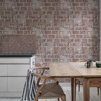 REBEL WALLS 1208765DP Decorated Bricks, Red - indiv. Digitaldruck, Motiv fortsetzbar