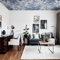 REBEL WALLS 1208792DP Porcelain, Blue - indiv. Digitaldruck, Motiv fortsetzbar
